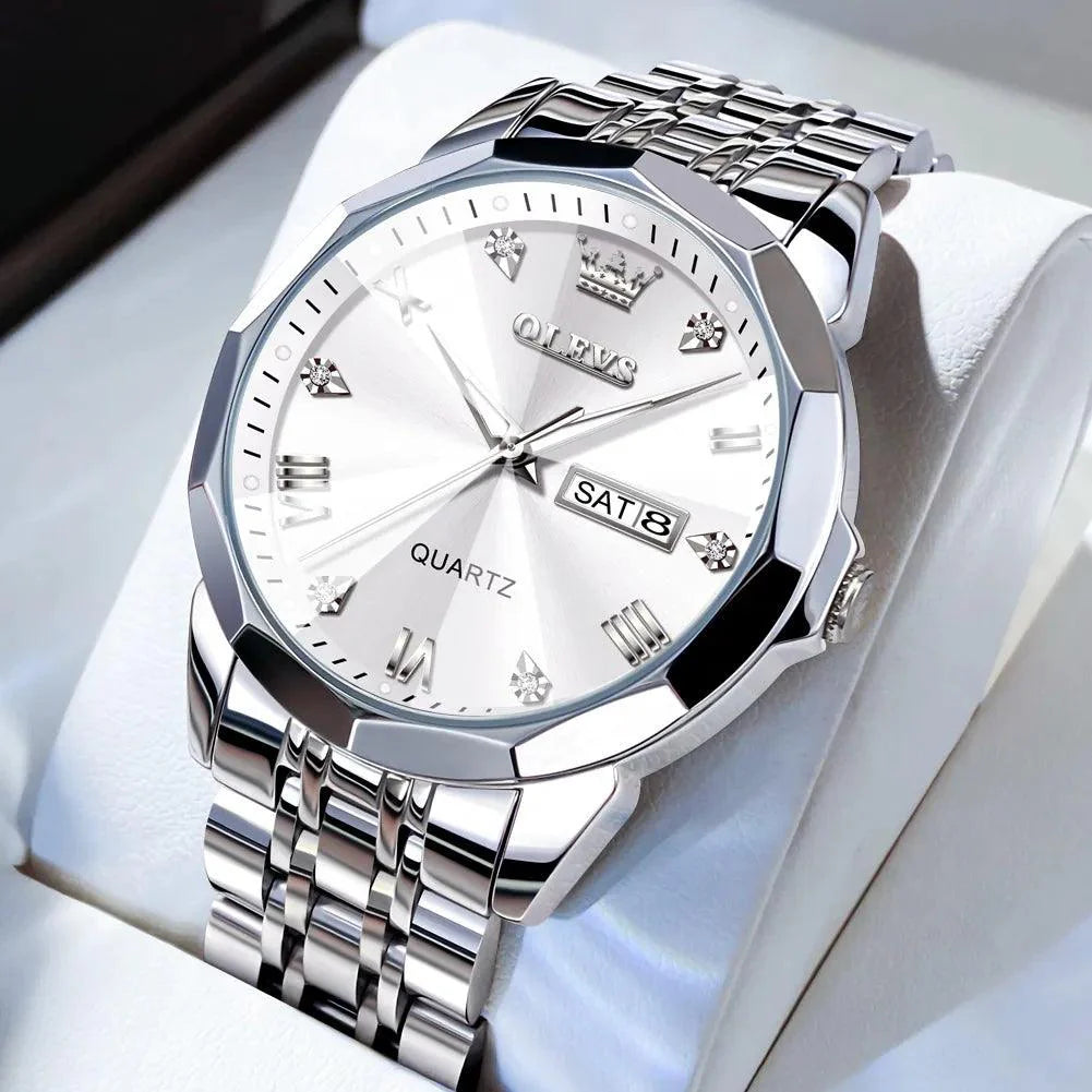 OLEVS 9931 Rhombus Mirror Original Quartz Watch