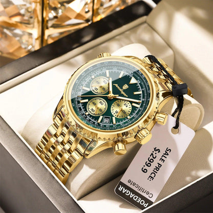 POEDAGAR 960 Chronograph Military Watch for Men