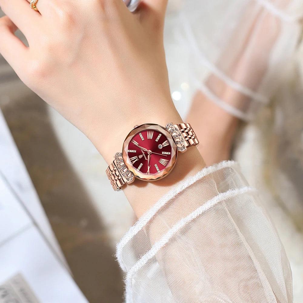 POEDAGAR 766 Luxury Diamond Crown Ladies Watch