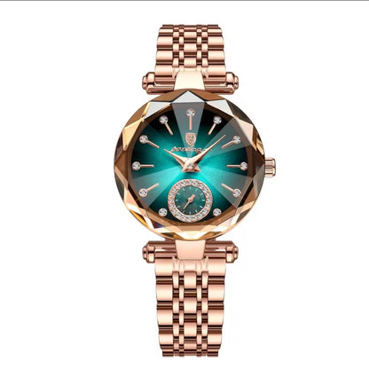 POEDAGAR 719 Elegant Diamond Dial Ladies Wristwatch